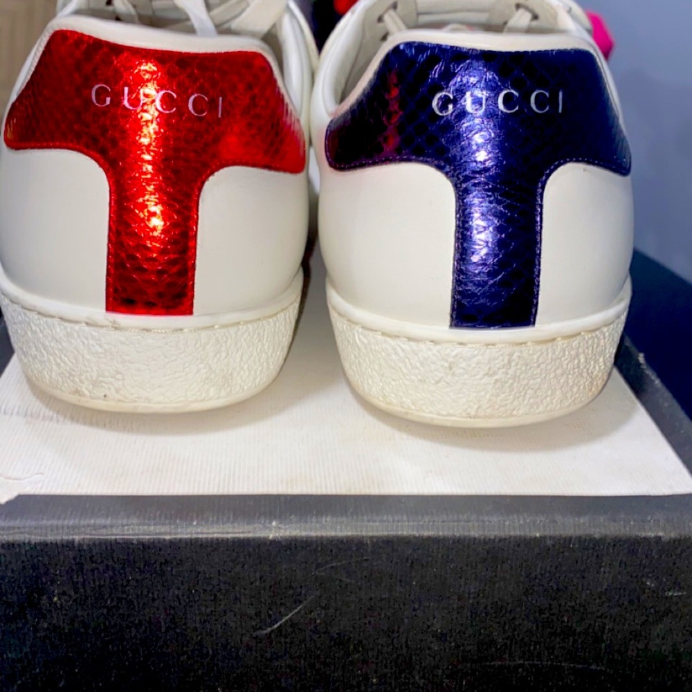 Gucci sneakers with removal Gucci top. Clean pair.